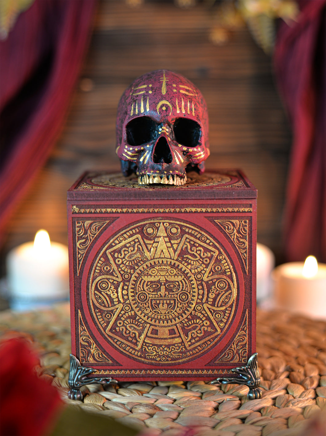 Caja Calavera Azteca