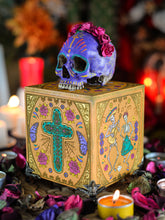 Cargar imagen en el visor de la galería, Caja Calavera Mexicana Catrina Naranja
