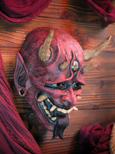 Cargar imagen en el visor de la galería, Máscara Hannya Rojo Tradicional
